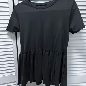 Black Zara peplum shirt (maternity)